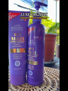 Luxe Organix Bye Brass Purple Shampoo 270ml & Conditioner 250ml | For Blonde & Highlighted Hair Care