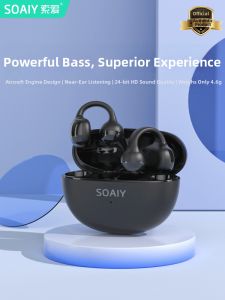 soaiy | Tai Nghe Thể Thao Không Dây Mở Tai Kẹp Bluetooth Pin Dài
