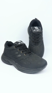 Neo Sport Sepatu Sekolah Anak Laki Laki Dan Perempuan Full Hitam Size 31-43 Termuah