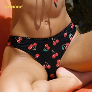 LIMONE | New Design Original Cherry Print Puff Sleeve Square Neck Bikini