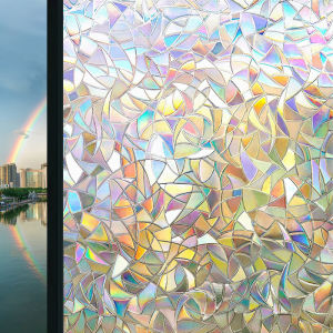 Frosted Privacy Window Film Anti Glare UV Protection Static Cling Removable for Home Kitchen Bathroom