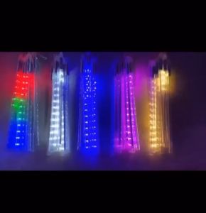 LED Meteor Shower Rain LightsFalling Raindrop Fairy String LightIciclelights 8PCS 50CM Meteor Light Waterproof Outdoor