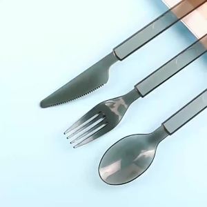 Durable Plastic Two-in-one Spoon for Gourmet Dessert and Dining Individually Packed