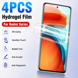 4Pcs Hydrogel Film For Xiaomi Redmi 15C 13C 14C Note 15 Pro Plus 14 13 11 12 10 Pro Max 11S 10T 9 HD Full Cover Screen Protector