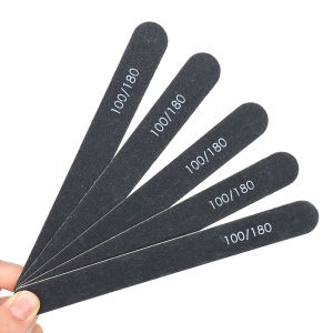 Foamily Nail Files 10/5 Pack 100/180 Grit Professional Wood Emery Boards Double Sided Washable Nail File Set for Acrylic Nails