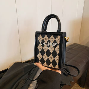 กระเป๋าถือผู้หญิงดีไซน์เรียบง่ายหรูหรา กระเป๋าสะพายไหล่ข้างเดียวแบบผูกโบว์ ผ้าไนลอนแฟชั่นฤดูใบไม้ผลิ 2024