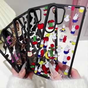 Cartoon Cat Phone Case For Samsung Galaxy A56 5G A16 A17 A57 A37 A36 A55 A26 A07 A16 S25 S26 Ultra S24 FE S23 Wrist Strap Cover