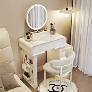 Dressing Table Bedroom Modern Minimalist Small Storage Chest of Drawers Integrated Economical Normcore Cream Style Solid Wood Makeup Table