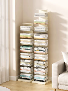 ตู้หนังสือทรงมุมมองไม่เห็น สไตล์โลหะ อเนกประสงค์ สำหรับใช้ในบ้าน รูปทรงตัว L ขนาดเล็ก เรียบง่าย สร้างสรรค์ ตู้หนังสือแบบจัดวางได้หลากหลาย