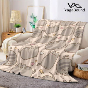 Beast Kingdom | Cute Pusheen Cat Flannel Blanket Warm Soft Halloween Christmas Couch Warm Cozy Decorative Decor Gift for All Season