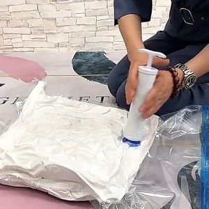 Vacuum Bag Space Saving Resealable Travel Clothes Storage Organizer Vacuum Compression Bag Saver Compact Wardrobe Pump Vacuum Storage Bag