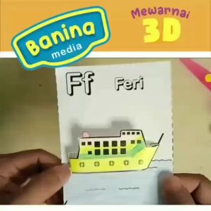 Buku Mewarnai 3D Dan Mengenal Huruf Abjad Banina Media