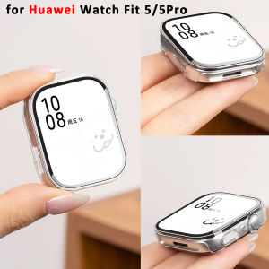 Glass+Case for Huawei Watch Fit 5/5Pro Tempered Glass Screen Protector & Hard PC Protective Bumper for Huawei Fit5 Accessories