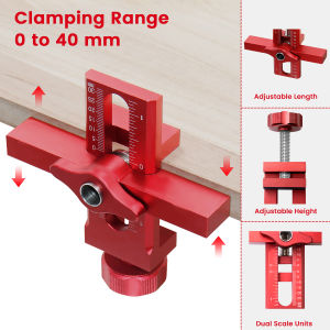 2 in 1 Cabinet Door Quick Leveling Device Positioning Installation Jig Door Panel Mounting Rebounding Device Drilling Locator