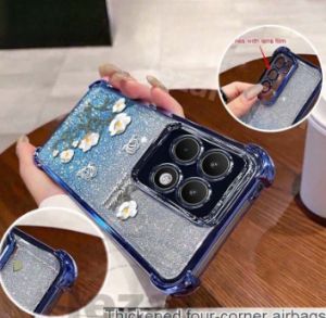 เคสสำหรับ Xiaomi 15 T Pro 15 T Xiaomi15T Pro 15TPro 15 T เคสโปร่งใสฝาหลังเป็นประกายดอกไม้ส่องแสงแบบนิ่ม