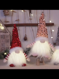 2026 Lovely Santa Claus with Light Christmas Decoration Supplies