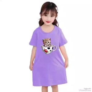 Dress Anak Perempuan KUCING GELAS Usia 1-10 Thn