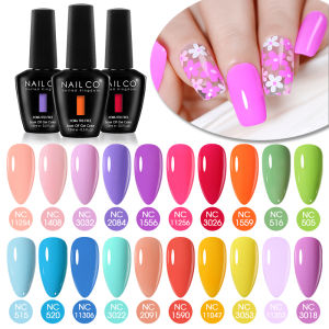 NAILCO Spring Nail Polish 15ml Semi Permanent Soak Off UV LED Lamp Hema TPO Free Varnish Gel Polish Ongle Matte Top Coat Gel