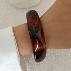 Ingemark | Ingemark 2025 Trendy Stacking Resin Bangles for Women Men Hip Hop Irregular Chunky Cuff Bracelets Charm Accessories Jewelry