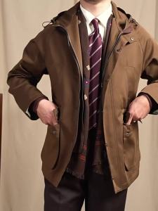 Áo Khoác Hooded Chống Thấm Nước Gió Ấm Áp Phong Cách Vintage