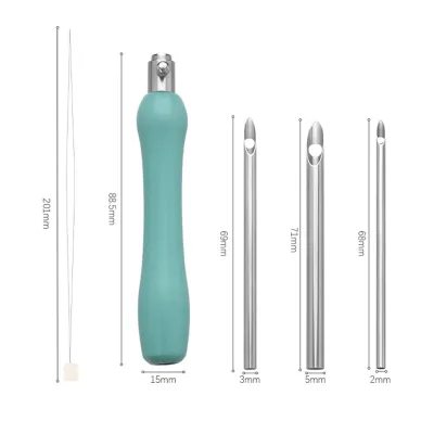 Cross Stitch Embroidery Metal Pen Kit Magic Punch Needles Weaving Tools for DIY Craft Knitting Sewing Stitching Accessories