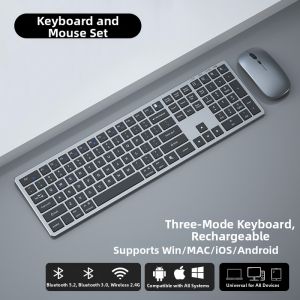 GUFAN | Wireless Bluetooth Silent Charging Keyboard and Mouse Set for Laptop and Desktop Computers