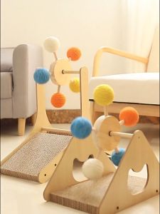 Rotatable Sisal Balls/Cardboard Ferris Wheel Cat Claw Scratching Toy Permainan Kucing Besar 摩天轮猫抓玩具