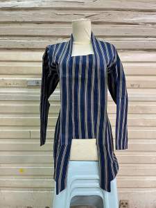 atasan kebaya kutubaru motif lurik||kebaya wanita modern||kebaya formal lengan panjang