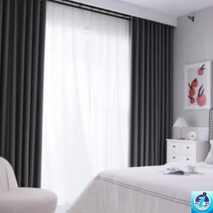 ผ้าม่านกันแสง 99% ผ้าม่านสีเทา ผ้าสีพื้น ผ้าม่านหน้าต่าง ผ้าม่านประตู ผ้าม่านตาไก่ ผ้าม่านกั้นห้อง blackout curtain กั้นห้อง กั้นแอร์ได้ ลดความร้อน สั่งตัดได้ทุกขนาด