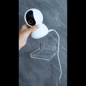 BF-K146 Rak Dinding Tempel Dudukan CCTV Serbaguna Bracket Holder Tatakan Transparan / Rak Mini Dinding Wall Mount Home Security Import