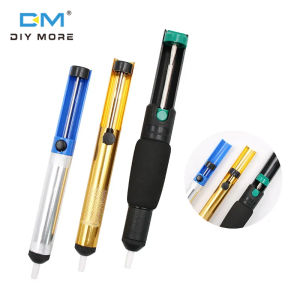 diymore Solder Sucker Desoldering Vacuum Pump Solder Removal Tool Easy to Disassemble Metal Body High Suction Suction Tin Pen PCB Desoldering Cleaning Tool