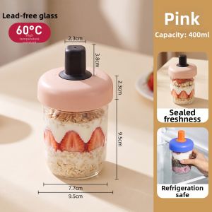 Ankou | Portable Breakfast Cup Oatmeal Cup with Lid and Spoon