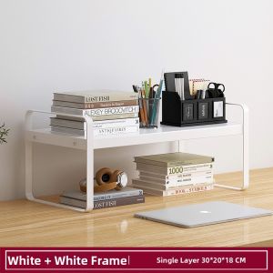 Compact Iron Desktop Bookshelf Shelf