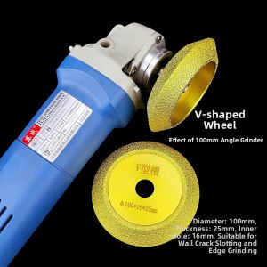 V-Shaped Grooving Discs for Stone Concrete Crack Anti-Slip Grinding Edge Diamond Cutting Wheel for Angle Grinder
