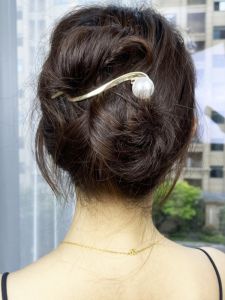 Gold Pearl Hair Styling Tool Lazy Girl Twisted Clip Fashion Hair Accessories Womens Large Pearl Duckbill Clip Hair Decorations