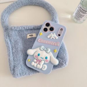 Sanrio | Ốp Điện Thoại Silicon Hình Cinnamoroll Dễ Thương Chống Sốc Mềm Mại Chống Bụi Chống Xước Dành Cho iPhone 11/12/13/14/15/16/17 Pro Max