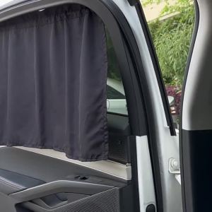 Summer car curtains for sun protection and heat insulation car suction cup type sunshade curtains black privacy side curtains