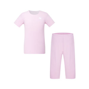 Aimix Kids Sweat Wicking Sleepwear Short Sleeve Home Clothes Set for Boys And Girls Comfortable Breathable Modal Fiber Pajamas