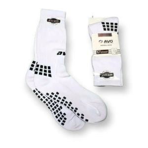 Kaos Kaki Avo Pendek Anti Slip Sepak Bola Futsal Hitam Putih
