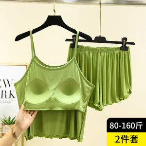 Breast Pad Padded Summer Wearable Home Sleepwear Set