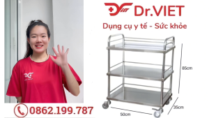 Xe đẩy DCG-30 và DCG-31-3 tầng - 1 vòng/2 vòng - 35*50 (Không Hộc)
