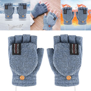 USB Electric Heated Gloves Adjustable Temperature Full Half Finger Warmer Touchscreen Electric Thermal Gloves Warm Winter Warmer