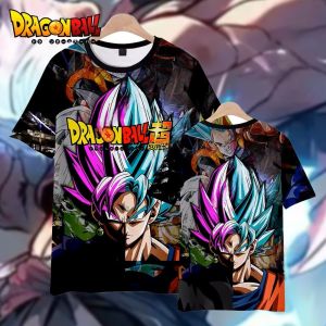Bandai | Summer 2026 Dragon Ball Wukong & Black Wukong "Super Blue Peach" Splicing Theme 3D Print Breathable T-shirt Adult Parents Top