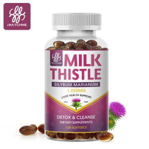 iMATCHME Milk Thistle Capsules 1050mg for Liver Health Antioxidant Support Detox Improve Digestion Milk Thistle Extract Herbal