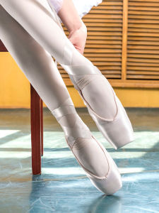 รองเท้าเต้นบัลเลต์ Sansha Satin ทรงหัวแหลม รองเท้าเต้นรำพื้นนุ่มสำหรับผู้หญิง รองเท้าเต้นรำแบบมืออาชีพสำหรับเด็ก