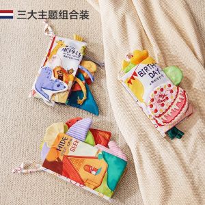 Evoceler Baby Cloth Book Early Education Intelligence Toys Cognitive Enlightenment Tearable And Chewable Toddler Learning Book