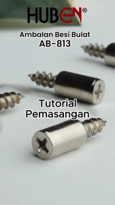 (BOX SET 500 PCS) HUBEN AB-813 AMBALAN BESI BULAT  (GROSIR)