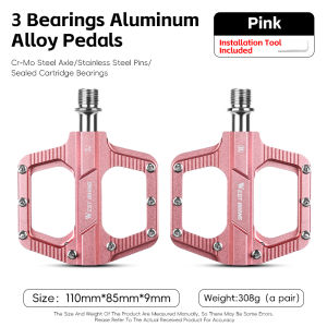 West Biking | WEST BIKING Lightweight Bicycle Pedal CNC Aluminum Alloy Sealed 3 Bearing Bike Pedal Anti-slip Cycling Flat Pedals Bike Parts