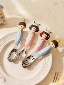 MODERN SWEETHOME | Cute Stainless Steel 316 Baby Spoon and Fork Set
