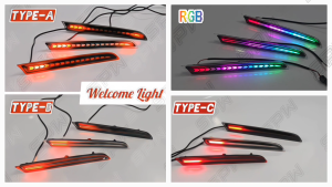 Perodua Traz Axia SE/AV (2014-2018) Myvi Icon 1.3 G/X (2015-2017) Alza Facelift (2018-2021) RGB Rainbow Reflector Rear Bumper LED DRL Daylight Running Signal Brake Light